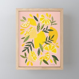 Lemon Blooms – Blush Palette Framed Mini Art Print