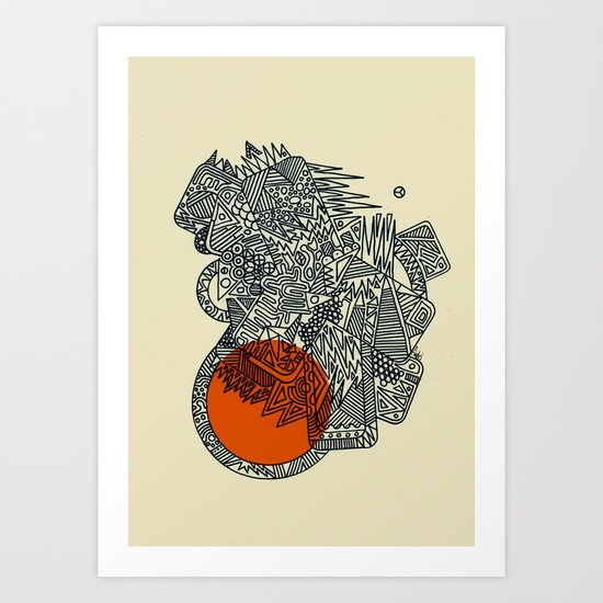 Glysko Sunset Art Print