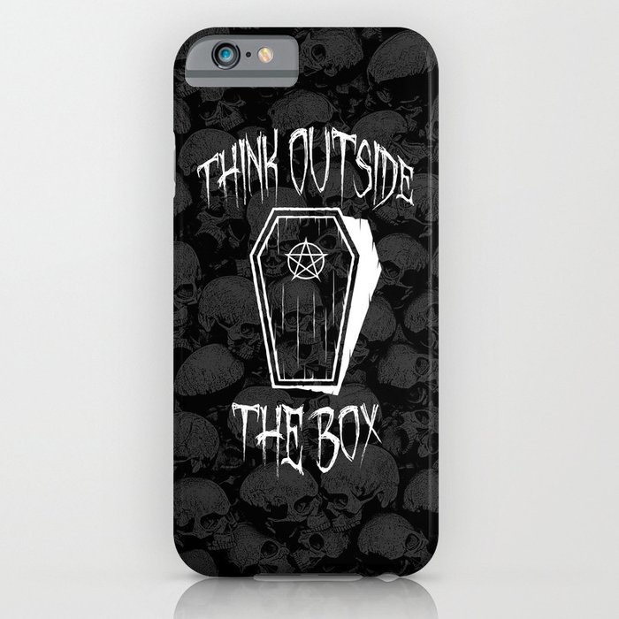 Téléchargement gratuit Images Think Outside The Box Goth Coffin Humour Iphone Case By Grandeduc actualisé par