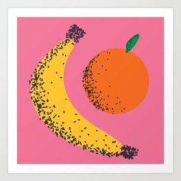 Banana + Orange Art Print