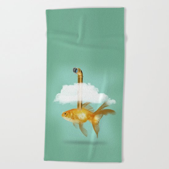 Periscope Goldfish Beach Towel