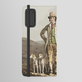Vintage English life illustration 19th century in Yorkshire Android Wallet Case