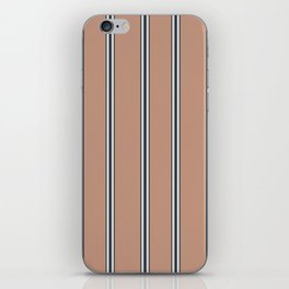 Stripes - Rose Tan, Naval and Alabaster White iPhone Skin