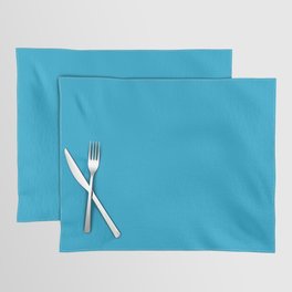 From The Crayon Box – Cerulean - Bright Blue Solid Color Placemat