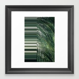 Tropical Glitch Framed Art Print