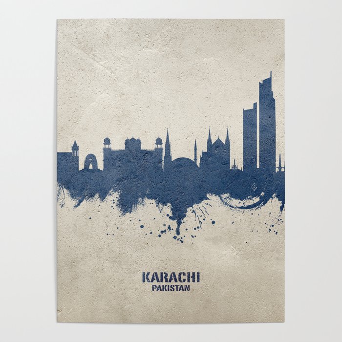 Karachi Pakistan Skyline Poster
