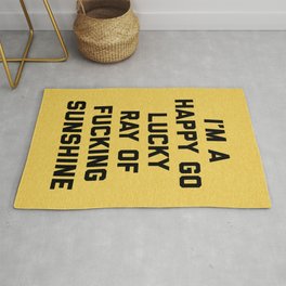 Ray Of Fucking Sunshine Funny Quote Rug