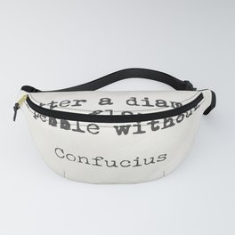 "Better a diamond with a flaw than a pebble without." Fanny Pack