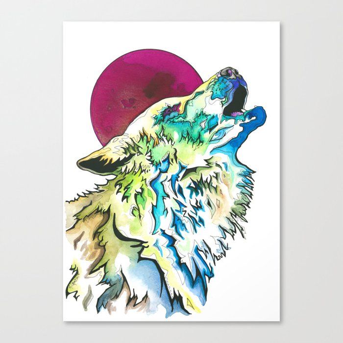 Full Wolf Moon Canvas Print