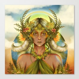Gaia Greek Goddess of the Earth Canvas Print
