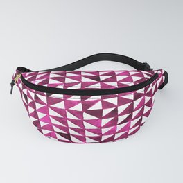 Triangle Grid pink and black Fanny Pack