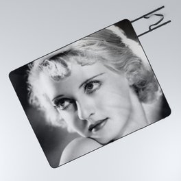 Bette Davis Eyes, Hollywood Starlet black and white photograph / black and white photography Picnic Blanket