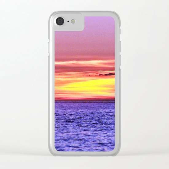 Saturated Sunset Delight Clear iPhone Case
