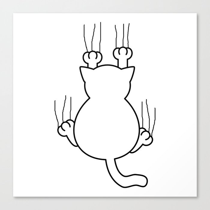 Cat Scratching Wall Canvas Print By Alicevacca Society6