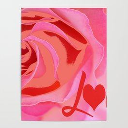 Rose Love Art Red Poster