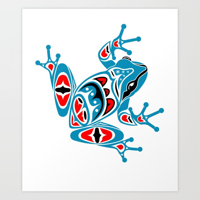 Frog Pacific Northwest Native American Indian Style Art Art Print