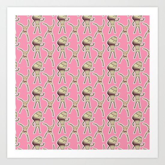 sticker monster pattern 2 Art Print