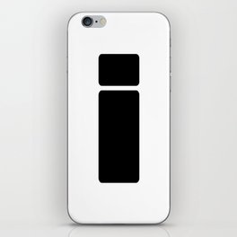 i (Black & White Letter) iPhone Skin