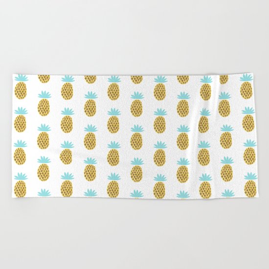 Pineapple Party Beach Towel