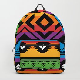Vibrant Tribal Rainbow Backpack | Vibranttribal, Rainbow, Gaypride, Colorfulpattern, Hippiepattern, Drugrug, Graphicdesign, Hippietapestry, Vividcolors, Happycolors 