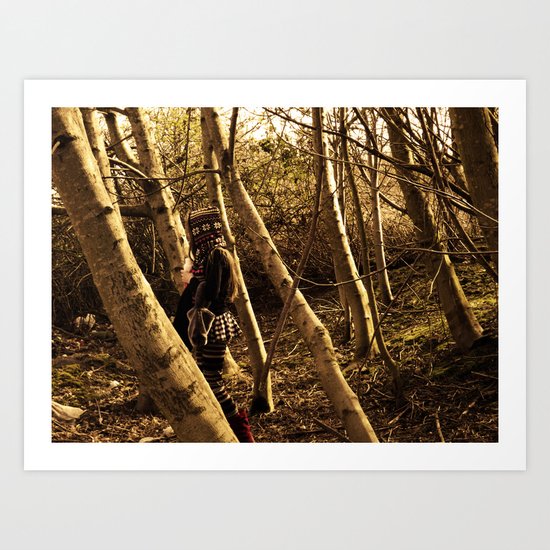 Girl in the Forest Art Print