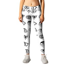 bw eyes Leggings