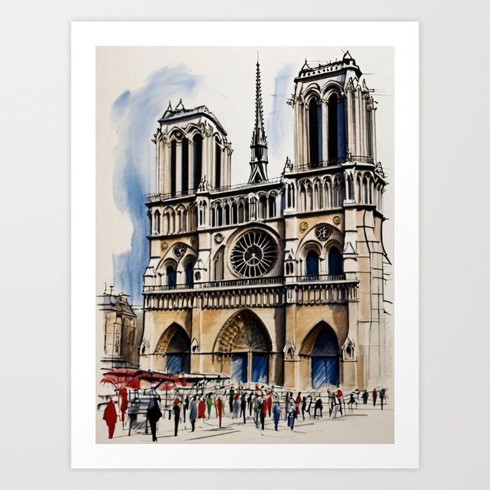 a stroll through Paris -05- Art Print