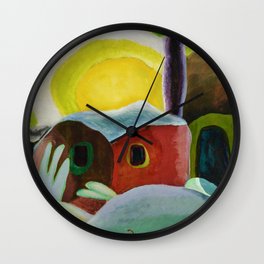 Arthur Dove - Sunset Wall Clock | Vintage Art, Sunset, Graphicdesign, Geometric Art, Famous Painting, Antique Art, Aesthetic Art, Abstract Art, American Artist, Colorful Art 