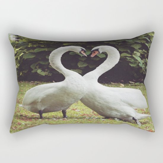 swan love Rectangular Pillow