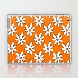 Pattern groovy daisy. Hippie retro vintage flowers seamless pattern in 70s-80s style. Hippie Aesthetic Laptop Skin