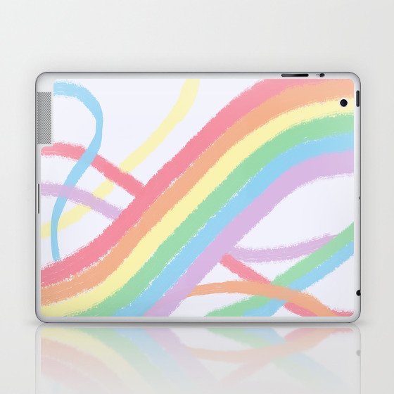 Winding & Wide (Drawing of Rainbow and Winding Paths) Laptop & iPad Skin