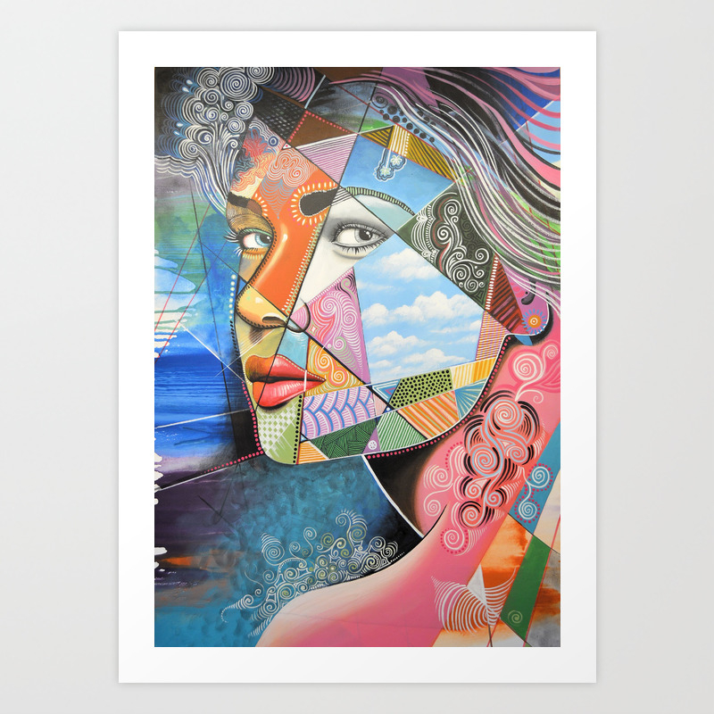 Abstract Art Portrait Female Woman Painting Sincerely Art