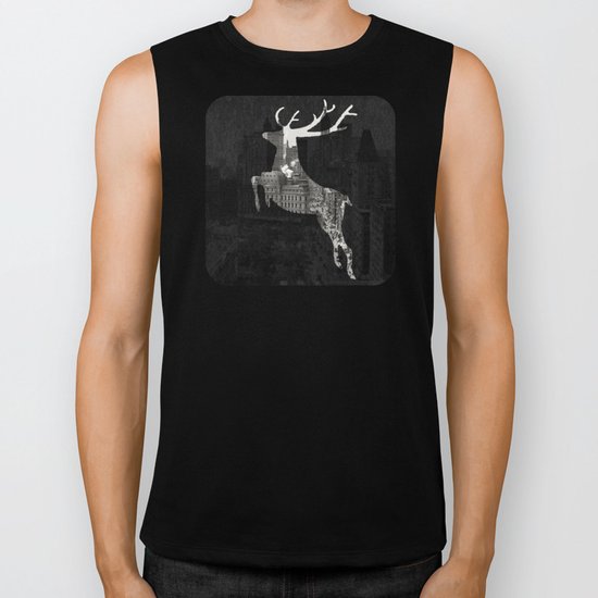 Deer City Collage 1 Biker Tank