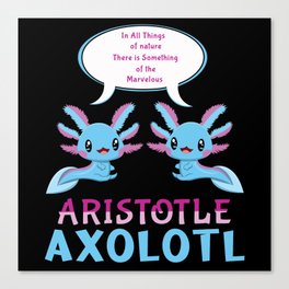 Marvelous Amphibian Cartoon Cute Kawaii Axolotl Canvas Print