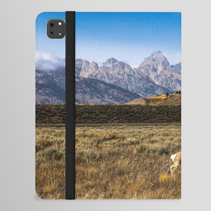 Walk About - Pronghorn Antelope Takes a Stroll on Autumn Day in Grand Teton National Park Wyoming iPad Folio Case