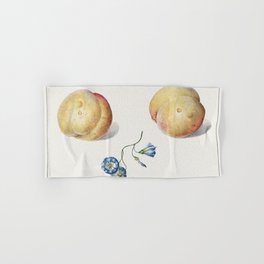 Twee perzikken en een bloem by Georgius Jacobus Johannes van Os Hand & Bath Towel