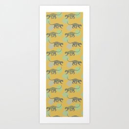 Clouded Leopard in Yellow Art Print