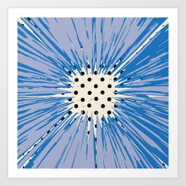 Bright Incident - blue flower Art Print