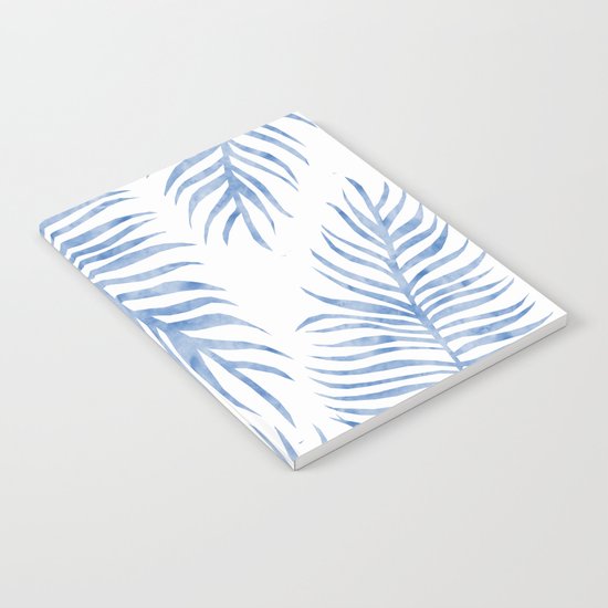 Fern Pattern Blue Notebook
