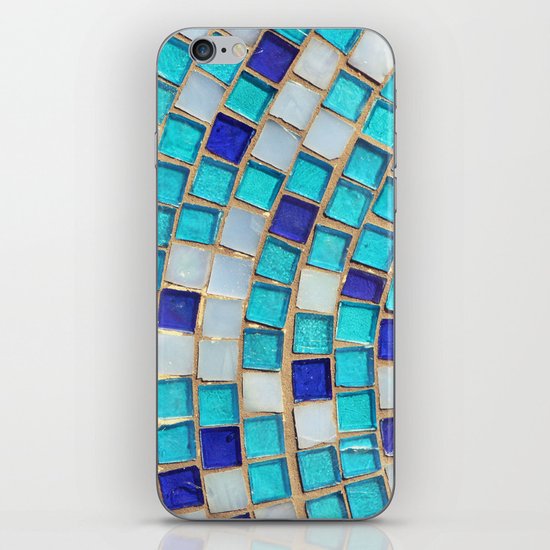 Blue Tiles - an abstract photograph. iPhone & iPod Skin
