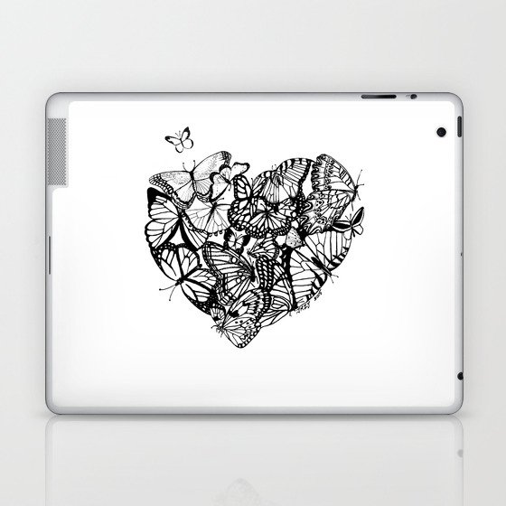 Butterflies +heart  Laptop & iPad Skin