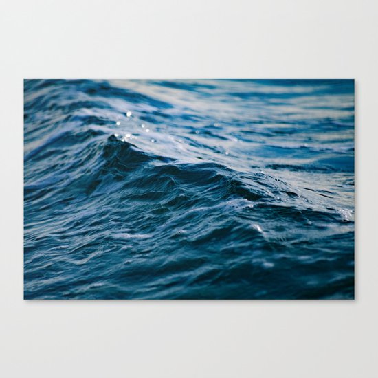 Blue Ocean Waves Canvas Print