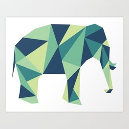 Abstract Elephant Art Print
