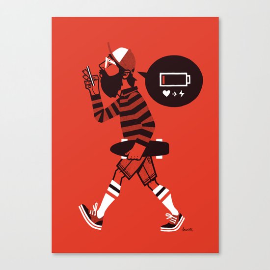 LOW BATTERY Canvas Print