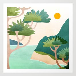 A Sunny Day On Planet Three Landscape  Art Print