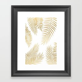 Gold Palm Leaves Framed Art Print