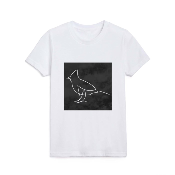 waxwing - natural square Kids T Shirt