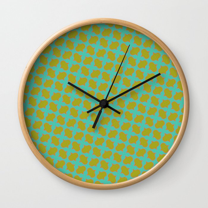 Plastic Fantastic Psychedelic Ornamental Seamless Pattern Wall Clock