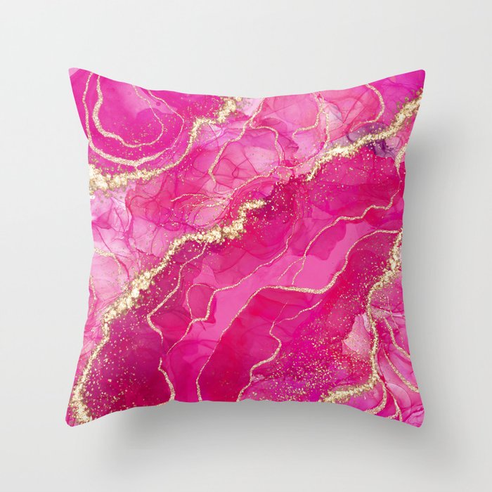 Pink Gold With cool Throw Pillows