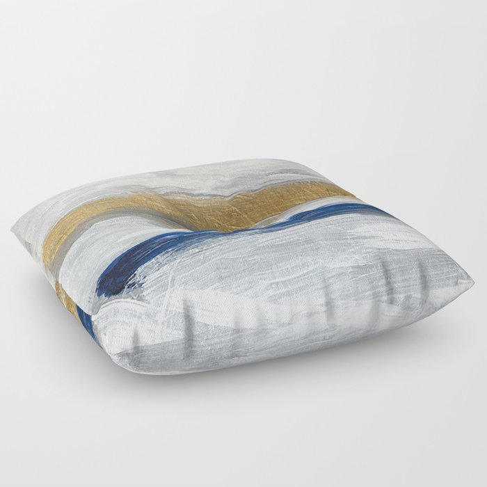 Gold Abstract Floor Pillow